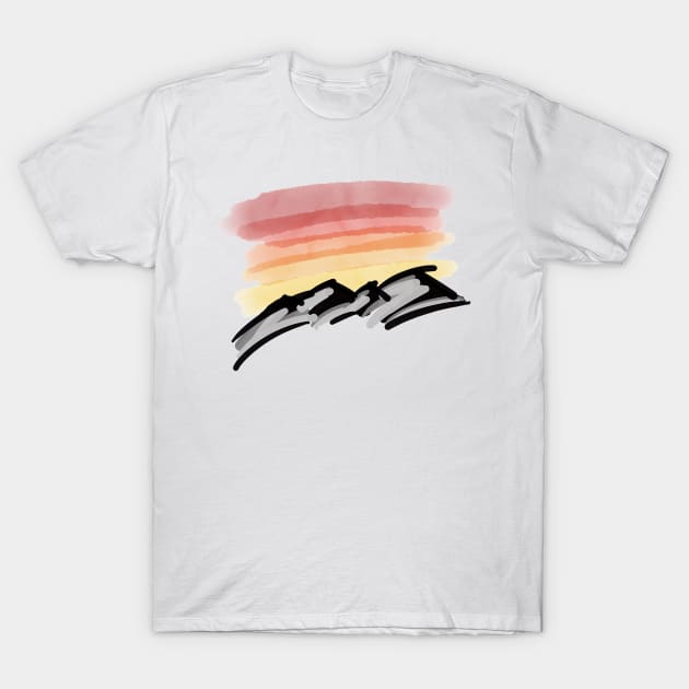 the painted mountain landscape T-Shirt by pholange